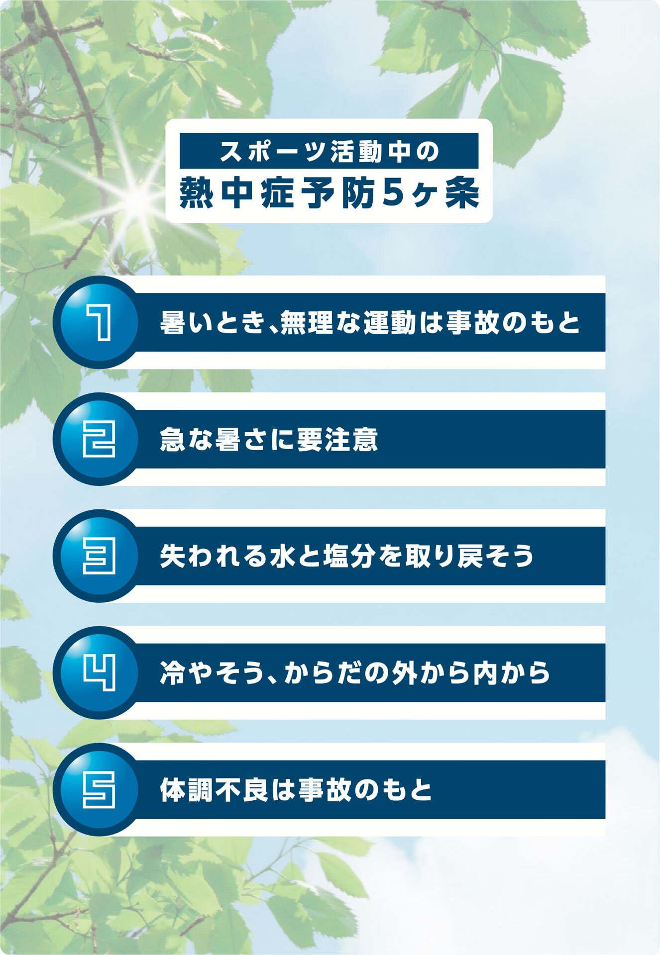 熱中症予防5ヶ条