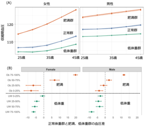 20代の体重履歴とその後の収縮期血圧との関連